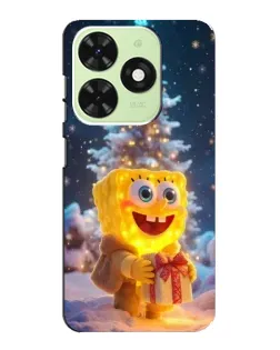 Чехол для TECNO Pop 8 с картинкой «Рождественский Спанч Боб» Чехол для TECNO Pop 8 с картинкой «Рождественский Спанч Боб»