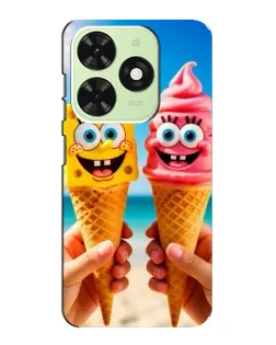 Чехол для TECNO Pop 8 с картинкой «Спанч Боб мороженое» Чехол для TECNO Pop 8 с картинкой «Спанч Боб мороженое»