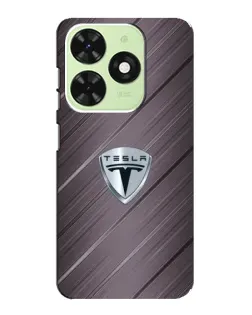 Чохол для TECNO Pop 8 з картинкою «Металева текстура Tesla»