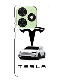 Чохол для TECNO Pop 8 з картинкою «Tesla White Style»