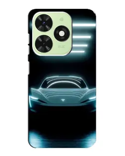Чохол для TECNO Pop 8 з картинкою «Tesla в неоні»