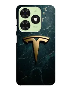 Чохол для TECNO Pop 8 з картинкою «Мармурова Tesla Gold»