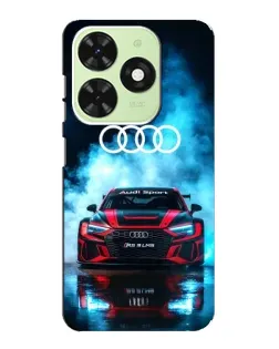 Чехол для TECNO Pop 8 с картинкой «Audi Sport — неон»