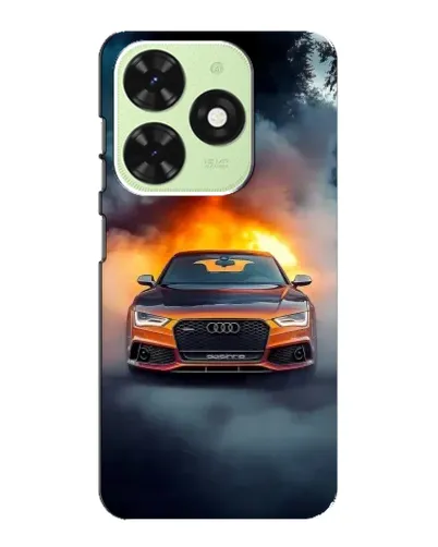 Чехол для TECNO Pop 8 с картинкой «Audi в огненном дыму» Чехол для TECNO Pop 8 с картинкой «Audi в огненном дыму»