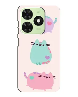 Чохол для TECNO Pop 8 з картинкою «Pusheen тріо» Чохол для TECNO Pop 8 з картинкою «Pusheen тріо»