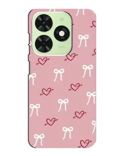 Чехол для TECNO Pop 8 с картинкой «Сердца и банты» Чехол для TECNO Pop 8 с картинкой «Сердца и банты»