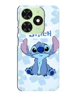 Чохол для TECNO Pop 8 з картинкою «Stitch серед квітів»