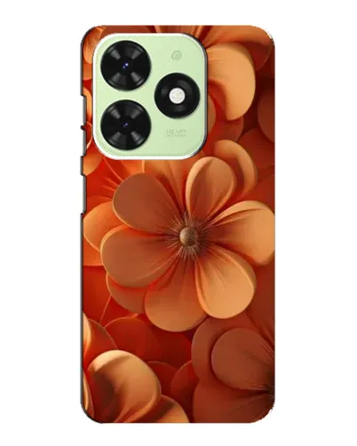 Чехол для TECNO Pop 8 с картинкой «Оранжевый макро цветок»