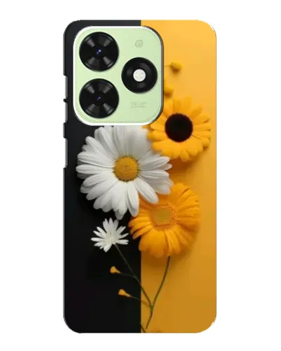 Чехол для TECNO Pop 8 с картинкой «Подсолнух и ромашка»
