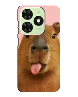 Чехол для TECNO Pop 8 с картинкой «Капибара с языком» Чехол для TECNO Pop 8 с картинкой «Капибара с языком»
