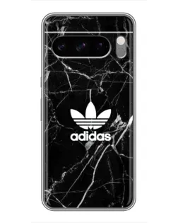 Чехол для TECNO Pop X с картинкой «Белый мрамор Adidas»