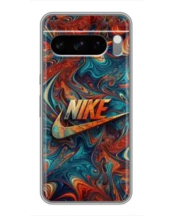 Чехол для TECNO Pop X с картинкой «Nike в абстракции»