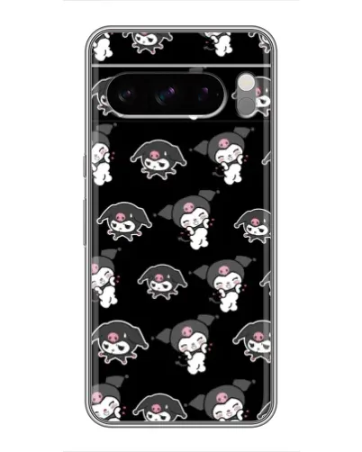 Чехол для TECNO Pop X с картинкой «Черный паттерн Kuromi» Чехол для TECNO Pop X с картинкой «Черный паттерн Kuromi»