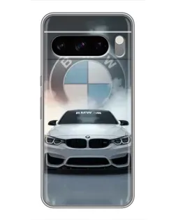 Чехол для TECNO Pop X с картинкой «BMW в белом дыму»