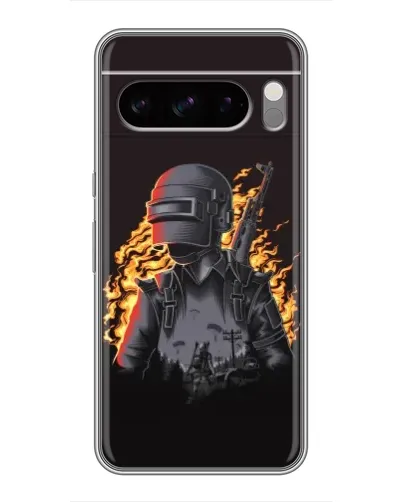 Чохол для TECNO Pop X з картинкою «PUBG — вогняний силует» Чохол для TECNO Pop X з картинкою «PUBG — вогняний силует»