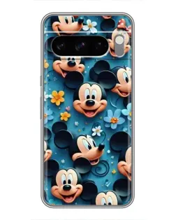Чехол для TECNO Pop X с картинкой «Паттерн Микки и Минни»