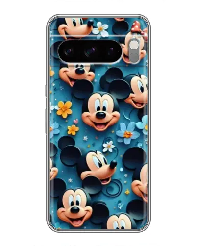 Чехол для TECNO Pop X с картинкой «Паттерн Микки и Минни»