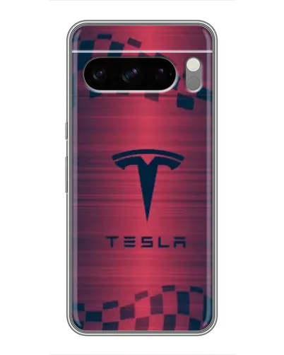Чехол для TECNO Pop X с картинкой «Тесла красный карбон» Чехол для TECNO Pop X с картинкой «Тесла красный карбон»