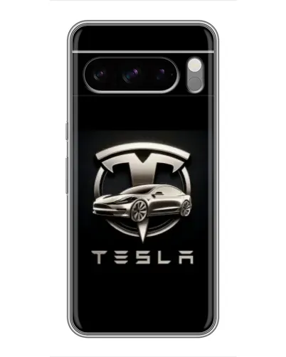 Чехол для TECNO Pop X с картинкой «Tesla — серебристое авто» Чехол для TECNO Pop X с картинкой «Tesla — серебристое авто»