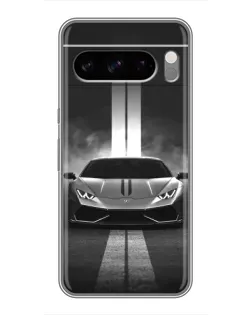Чехол для TECNO Pop X с картинкой «Lamborghini симметрия дорог»