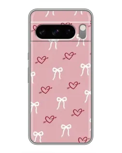 Чохол для TECNO Pop X з картинкою «Серця та банти»