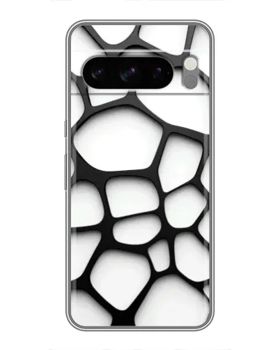 Чехол для TECNO Pop X с картинкой «Белая объемная сетка»