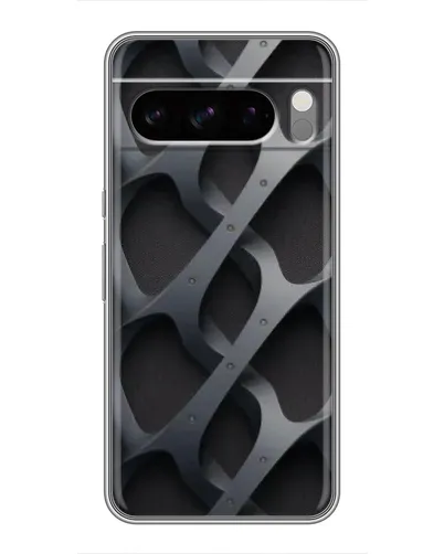 Чехол для TECNO Pop X с картинкой «Объемное серое плетение»
