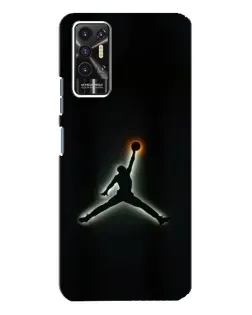 Чехол для TECNO Pova 2 (LE7n) с картинкой «Jordan Gradient Logo»