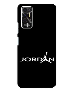 Чехол для TECNO Pova 2 (LE7n) с картинкой «Jordan White Logo»