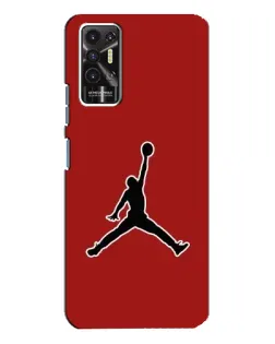 Чехол для TECNO Pova 2 (LE7n) с картинкой «Jordan Red Back»