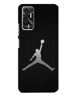 Чехол для TECNO Pova 2 (LE7n) с картинкой «Jordan Dark Carbon»