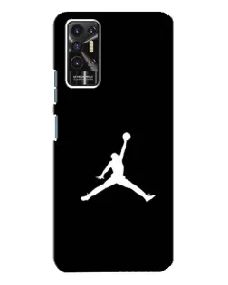 Чехол для TECNO Pova 2 (LE7n) с картинкой «Jordan Silhouette»