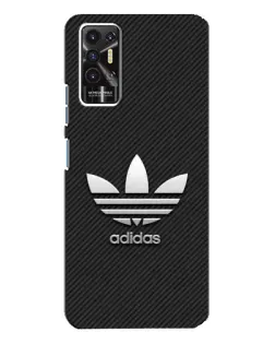 Чехол для TECNO Pova 2 (LE7n) с картинкой «Adidas Карбоновая текстура»