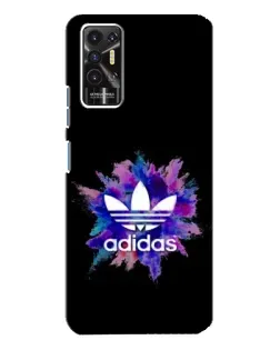 Чехол для TECNO Pova 2 (LE7n) с картинкой «Взрыв красок Adidas»