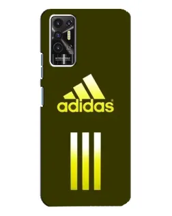 Чехол для TECNO Pova 2 (LE7n) с картинкой «Оливковый градиент Adidas»