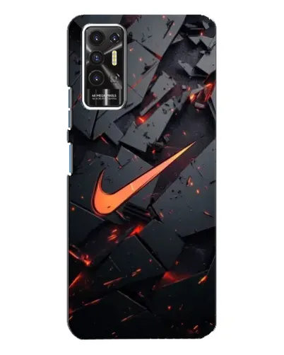 Чехол для TECNO Pova 2 (LE7n) с картинкой «Nike — эффект разломов» Чехол для TECNO Pova 2 (LE7n) с картинкой «Nike — эффект разломов»