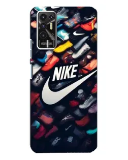 Чехол для TECNO Pova 2 (LE7n) с картинкой «Коллекция кроссовок Nike» Чехол для TECNO Pova 2 (LE7n) с картинкой «Коллекция кроссовок Nike»