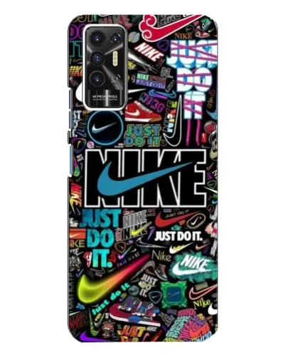 Чехол для TECNO Pova 2 (LE7n) с картинкой «Яркий коллаж Nike» Чехол для TECNO Pova 2 (LE7n) с картинкой «Яркий коллаж Nike»