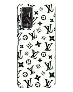 Чехол для TECNO Pova 2 (LE7n) с картинкой «Монохромный хаос LV»