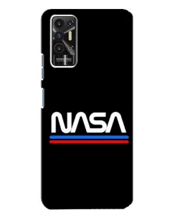 Чехол для TECNO Pova 2 (LE7n) с картинкой «NASA — классика Red Blue»