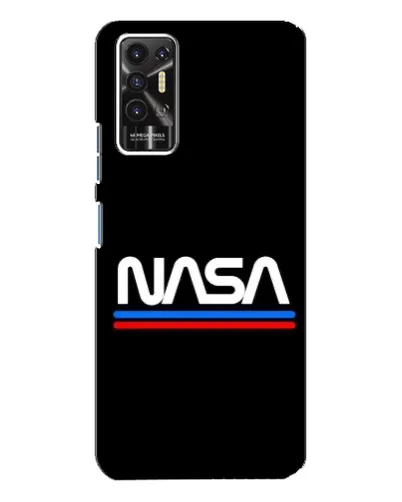Чехол для TECNO Pova 2 (LE7n) с картинкой «NASA — классика Red Blue»