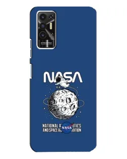 Чехол для TECNO Pova 2 (LE7n) с картинкой «NASA — лунная миссия»
