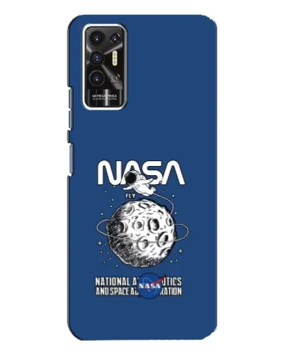 Чехол для TECNO Pova 2 (LE7n) с картинкой «NASA — лунная миссия»