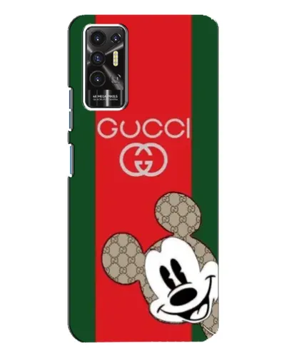 Чехол для TECNO Pova 2 (LE7n) с картинкой «Gucci — полосы и Микки» Чехол для TECNO Pova 2 (LE7n) с картинкой «Gucci — полосы и Микки»