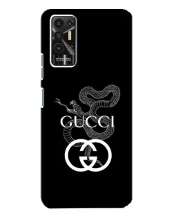 Чехол для TECNO Pova 2 (LE7n) с картинкой «Gucci — серебряная змея» Чехол для TECNO Pova 2 (LE7n) с картинкой «Gucci — серебряная змея»