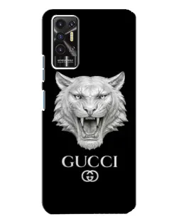 Чехол для TECNO Pova 2 (LE7n) с картинкой «Gucci — серебряный лев» Чехол для TECNO Pova 2 (LE7n) с картинкой «Gucci — серебряный лев»