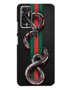 Чехол для TECNO Pova 2 (LE7n) с картинкой «Gucci — змея на полосе» Чехол для TECNO Pova 2 (LE7n) с картинкой «Gucci — змея на полосе»