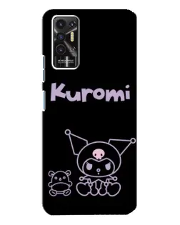 Чехол для TECNO Pova 2 (LE7n) с картинкой «Kuromi — черный минимализм»