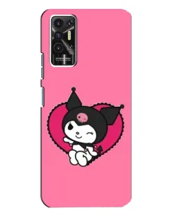 Чехол для TECNO Pova 2 (LE7n) с картинкой «Kuromi — любовь в сердце» Чехол для TECNO Pova 2 (LE7n) с картинкой «Kuromi — любовь в сердце»
