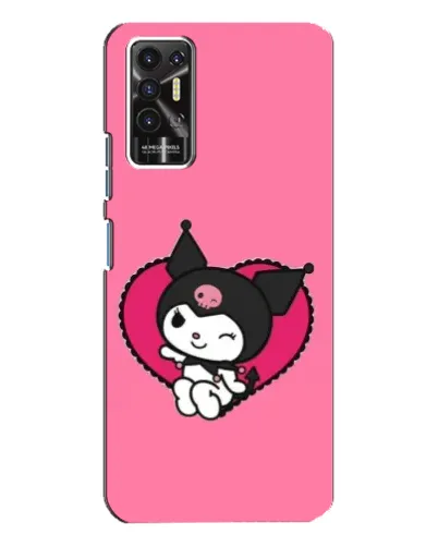Чехол для TECNO Pova 2 (LE7n) с картинкой «Kuromi — любовь в сердце»